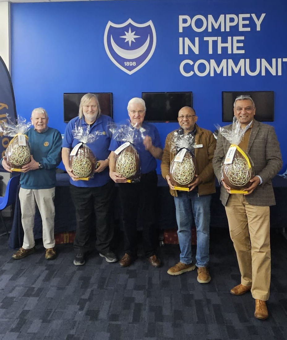 Easter Eggs 2026 meets Pompey mascot nelson Easter Eggs 2026 meets Pompey mascot nelson
